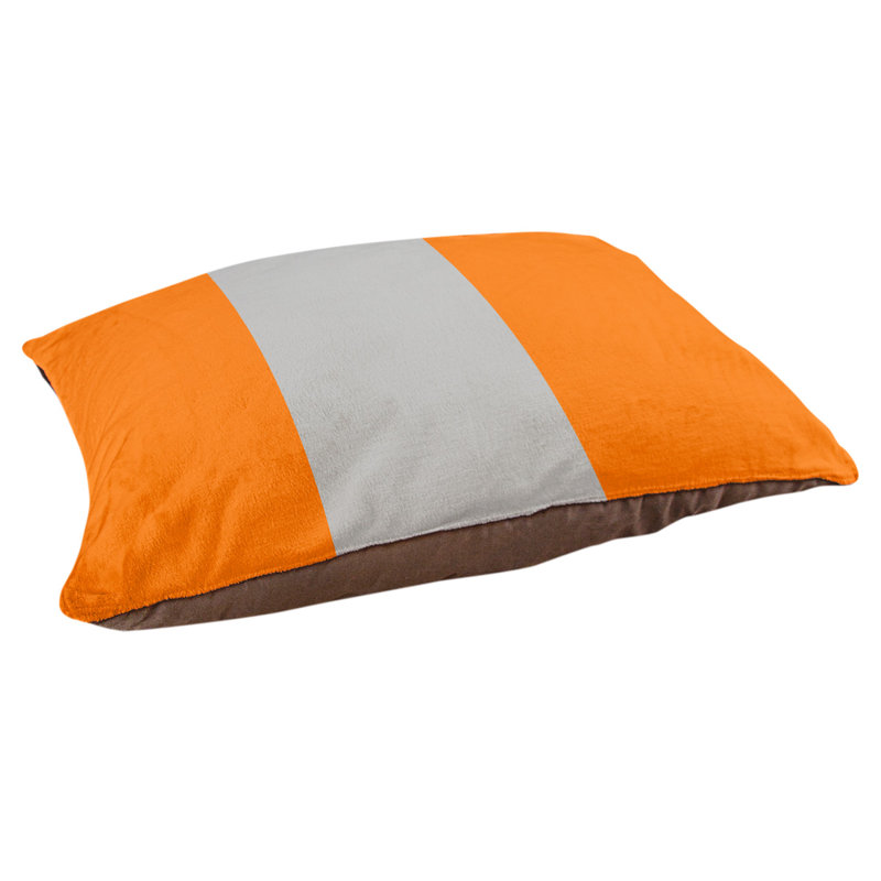 Oreiller Oklahoma, Grand (l 40 po x P 30 po x H 6,5 po), Orange / argent / orange