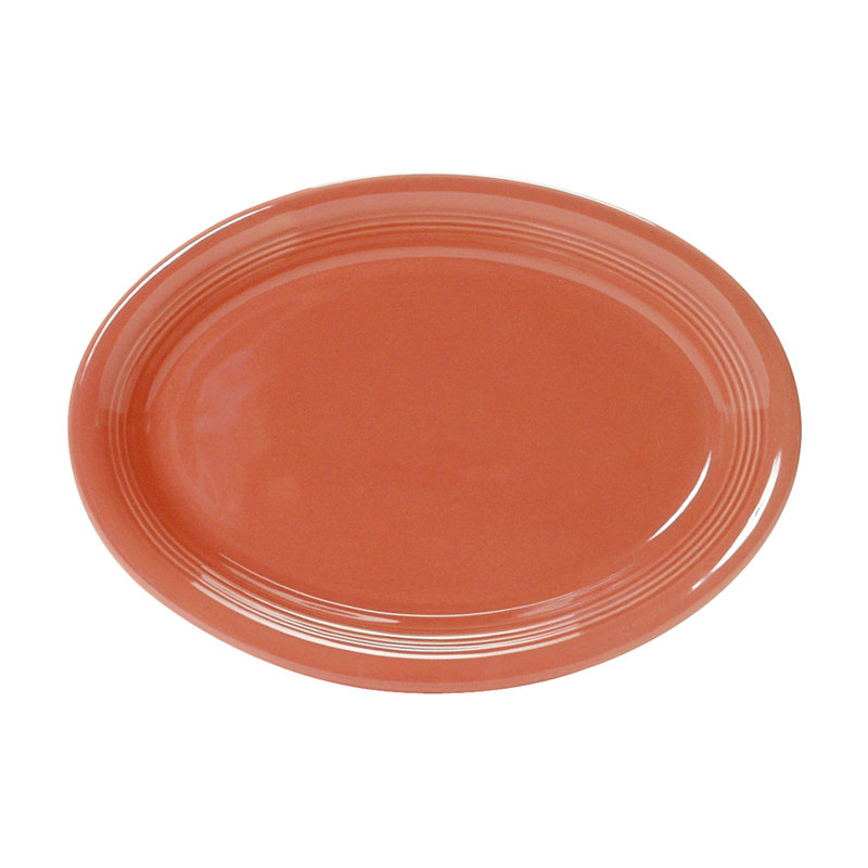 Tuxton Concentrix Ceramic Platter, Blush Pink