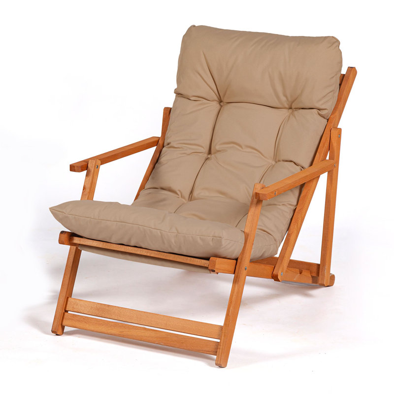 Phillippi Folding Deck Chair, Beige