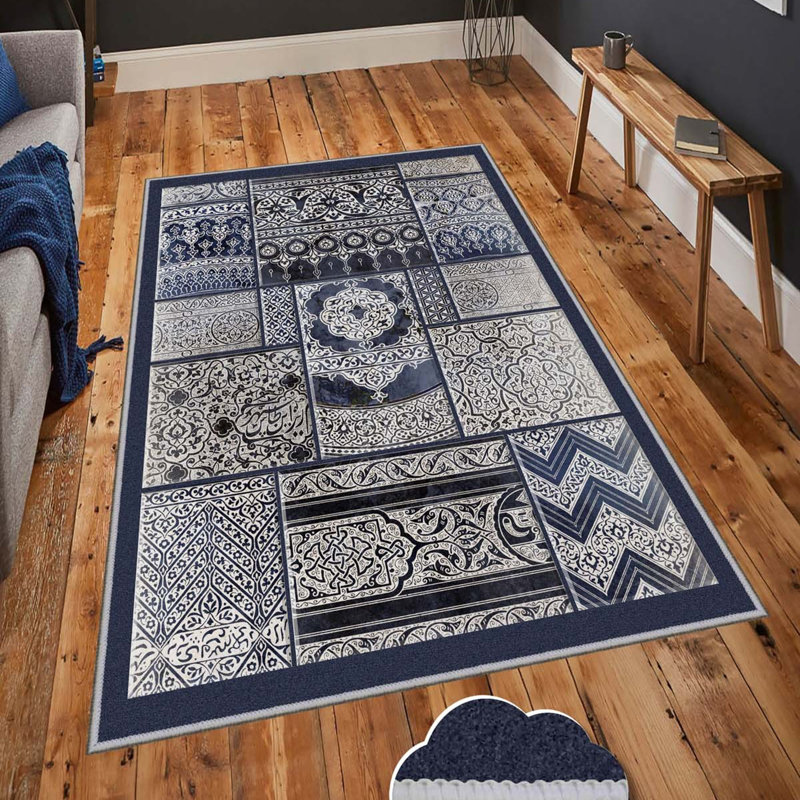 Tapis d'entrée de qualité supérieure, 2,6 x 4,9 pieds, 100% polyester, 650 gr / m² | Pois antibactérien antidérapant en PVC, d'une hauteur de poils de 0,3 po | Lavable à la machine, impression numérique 3D, durable et élégante pour la décoratio