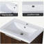 Armoire de salle de bain avec lavabo, portes, conception à fixation flottante, 24 po pour petite salle de bain, 24 po x 18 po-120102277-120102275