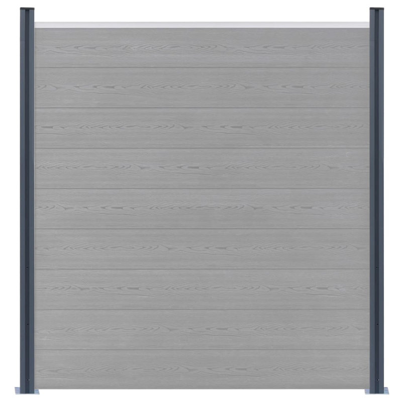 Poteau en aluminium argenté, Gris foncé