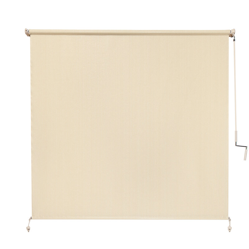 Beige UV Blocking Outdoor Roller Shade 72" W x 72" L