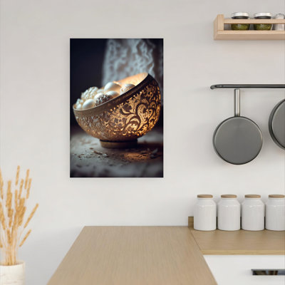 Lace Bowl Elegant Modern Romantic Wall Art Print 1 Piece Wrapped Canvas Wall Art