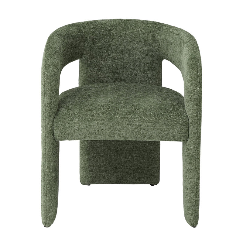 Fauteuil rembourré, Vert Melangevelvet vert