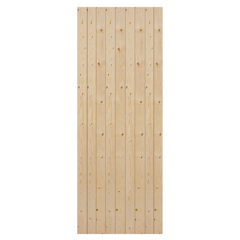 Westerfield Unfinished Wood External Door, 198.1cm H x 76.2cm W x 1.6cm D