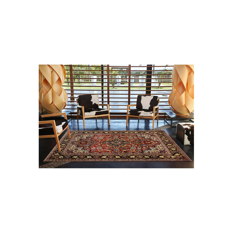 Tapis floral lavable à la machine, Rectangle 3 pi 11 po x 5 pi 11 po