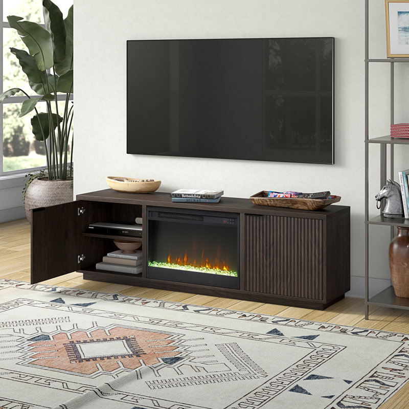 Meuble télé Mansfield, Bois brun foncé