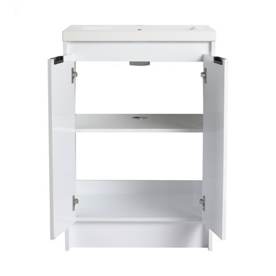 Meuble-lavabo sur pied 24 po avec lavabo en résine