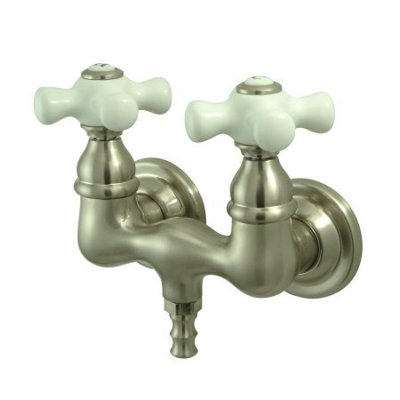 Vintage Double Handle Wall Mounted Clawfoot Tub Faucet