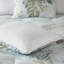 Édredon surdimensionné, bleu très grand, détails brodés, oreillers en tricot 6 pièces, imprimé tropical