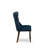 Dallas Parson Chairs - Button Tufted Nailhead Navy Blue Polyester Fabric Upholstered Dining Chairs, Set of 2, Antique Walnut-2063801567