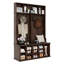 Meuble d'entrée 5 en 1 de style ferme avec banc, patères, casiers à chaussures et tablette supérieure, organisateur extra-large en bois d'ingénierie pour vestibule et couloir-2070142917