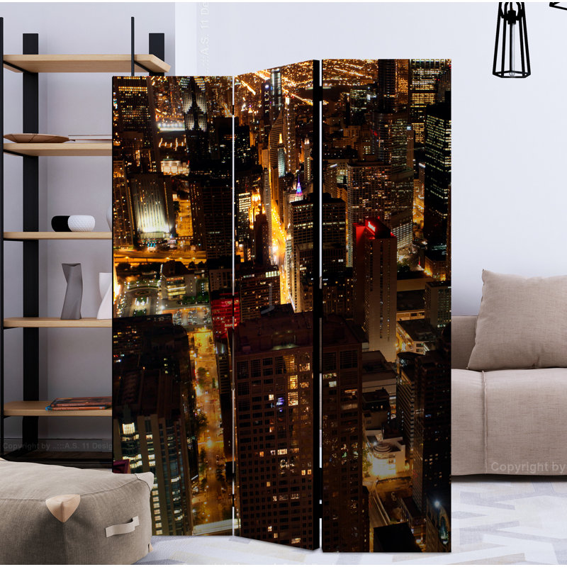 Mihran 172cm H Solid Wood Folding Room Divider, 3