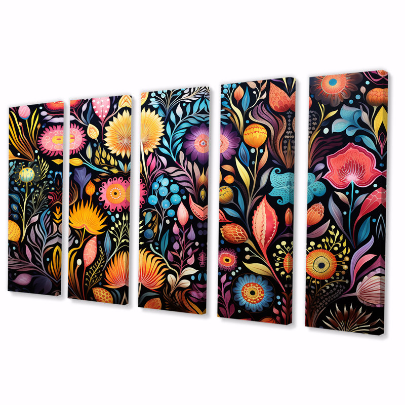 Ensemble d'art mural 5 pièces Coral Marine Treasures, H 28 po x l 60 po