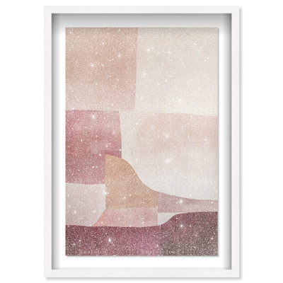 Ruby Dreams II Shadowbox Abstract Print by Oliver Gal, Black Frame, 10 x 15