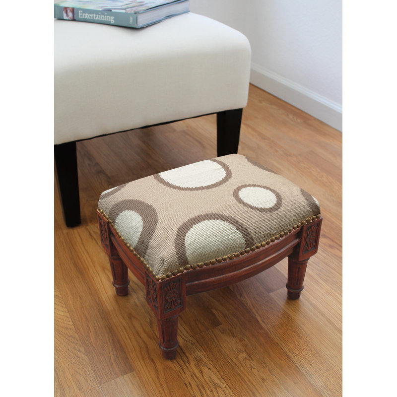 Upholstered Ottoman, Tan