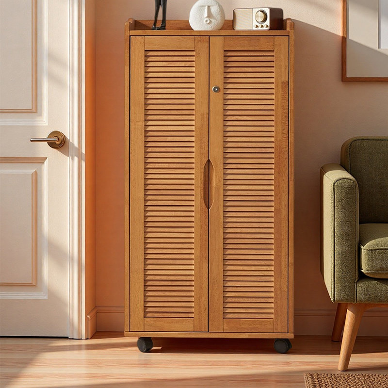 Armoire à chaussures mobile de style italien, Brun