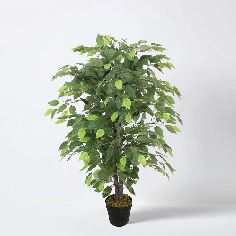 Tradala Trees 90cm Faux Ficus Tree in Pot, Black