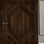 Buffet rétro 33,6 po en noyer, armoire à vin avec tablette ajustable - surface lisse, assemblage facile et symétrique pour différentes pièces Élégant grain de bois, nécessitant peu d'entretien-379149484
