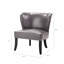 Chaise sans accoudoirs en similicuir avec garniture cloutée et 4 pieds-1675645222