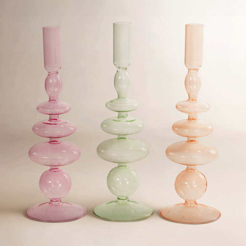 10.40'' H Glass Tabletop Candlestick