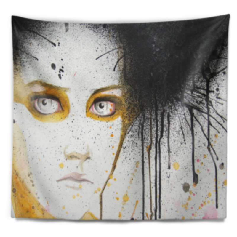 Abstract Polyester Tapestry, 32" H x 39" W