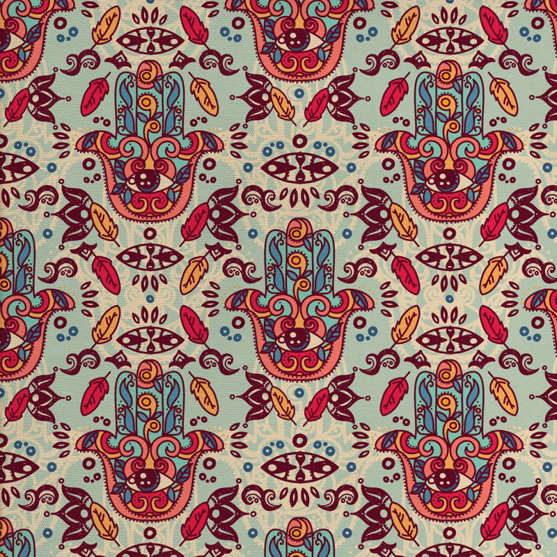 Tissu hamsa, l 58 po x L 108 po