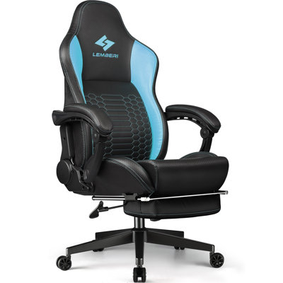 Fauteuil de jeu ergonomique avec repose-pieds et support lombaire Bossin