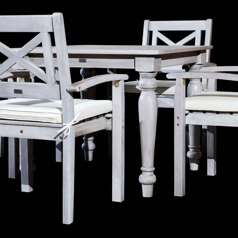 Ensemble repas 5 pièces, table de salle à manger de patio avec chaises
