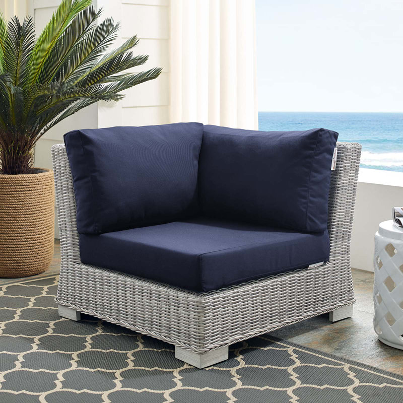 Chaise de coin d'extérieur Conway Sunbrella, Sunbrella® bleu marine