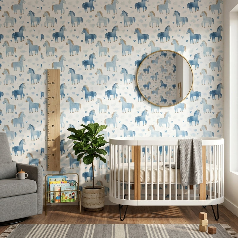 Décoration murale amovible pour fond de chambre d'enfant, fond blanc, Peel and Stick