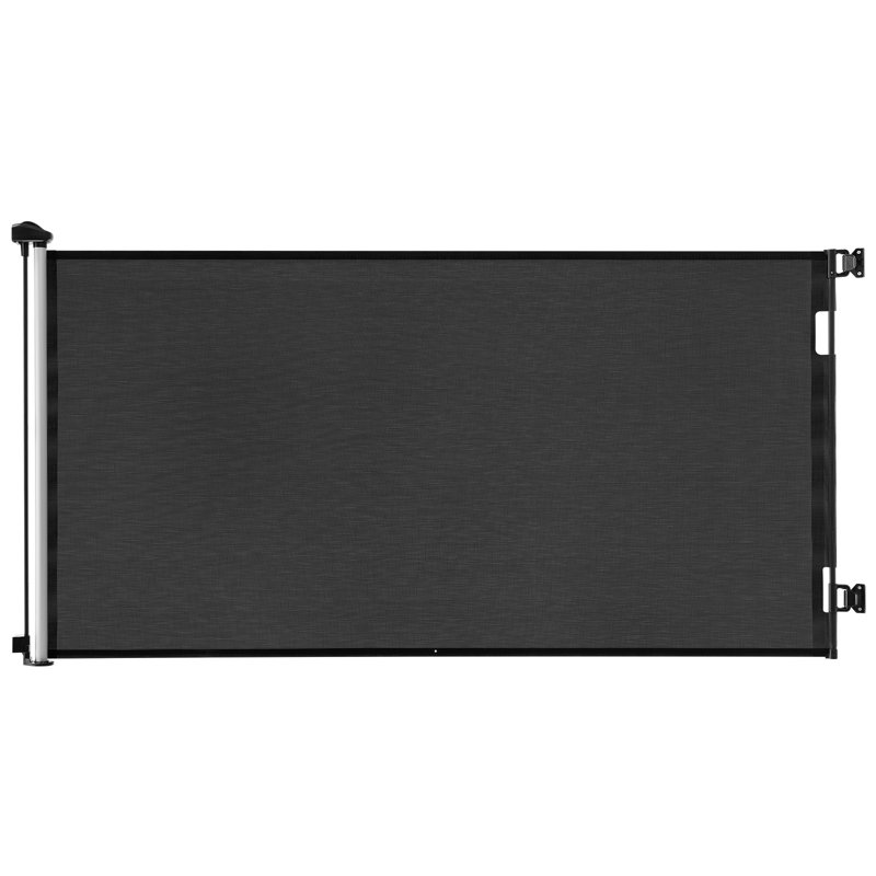 Barrière pour chien rétractable, H 41,1 po x l 79,5 po x P 2,4 po, Noir