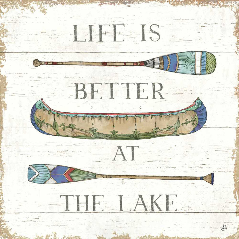 «Lake Sketches» en couleur, H 20 po x l 20 po x P 1,25 po