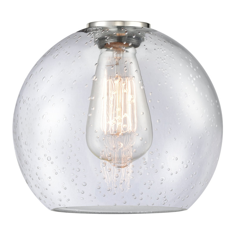 1 - Light Sphere Globle Pendant, Seedy, 10"H x 8"W x 8"D