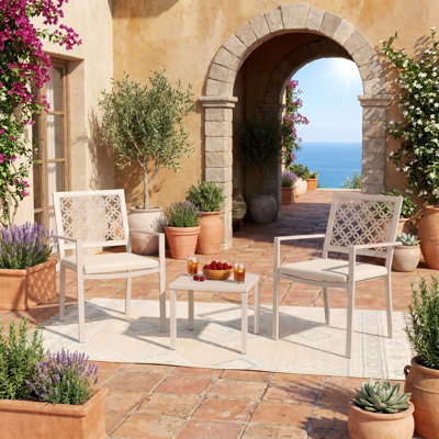 Camrynne 2 - Person Patio Conversation Set With Cushions