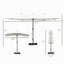 Parasol de patio rectangulaire extérieur en acier 15 'avec base, protection solaire et manivelle pour terrasse-1567295429