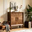 Armoire de rangement 31,5 "Mid-Century moderne avec portes et tablettes réglables-1680205521