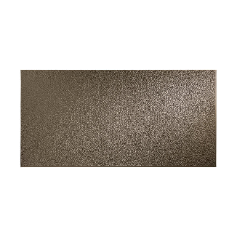 Panneau mural décoratif en vinyle martelé 4 pi x 8 pi FASÄDE, Bronze argenté