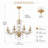 30.7" 8-Head Crystal Adjustable Chain Chandelier for High-Ceiling SpacesChandelier