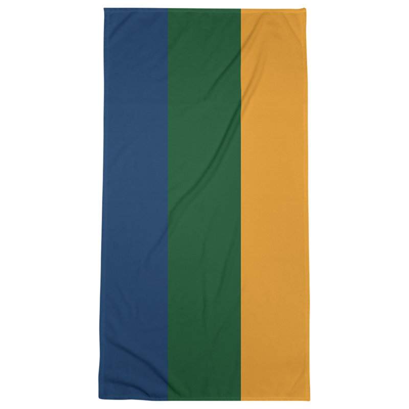 Lightweight Bath Towel, Navy/Green/Gold