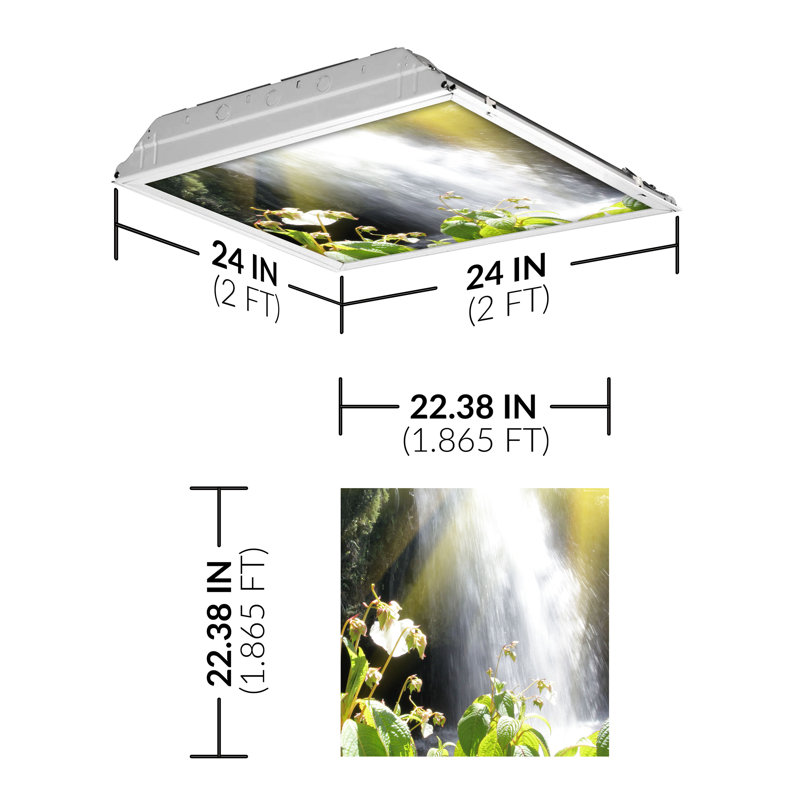 Waterfall Square Fixture Component Ceiling Light