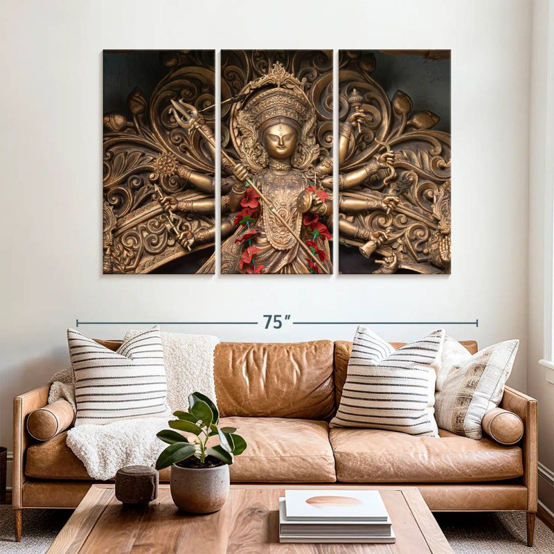 Adella Durga Puja, 42" H x 65" W