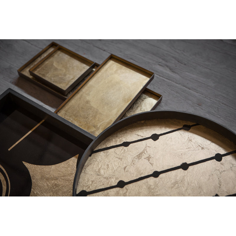 Gilded Layers Decorative Tray, Brown