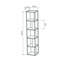 Bensonhurst Corner Bookcase Unique Design & Modern Style-1022515282