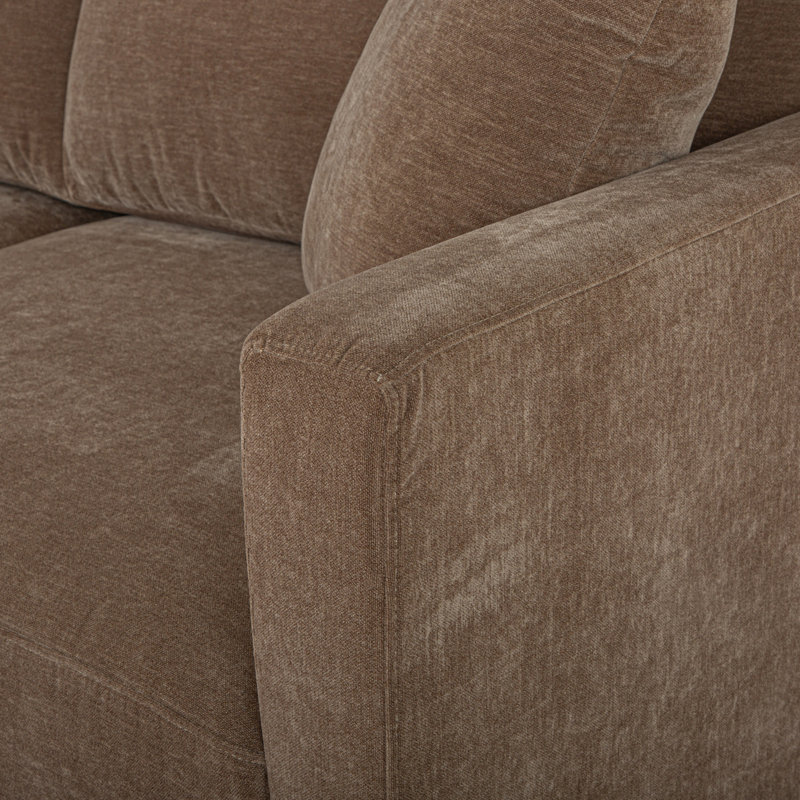 Bryn Upholstered Sectional, Camel Polyester, Left Hand Facing
