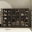 Bibliothèque moderne à 5 tablettes H 79 "x l 38" avec portes en verre noyer Rivington-116164053