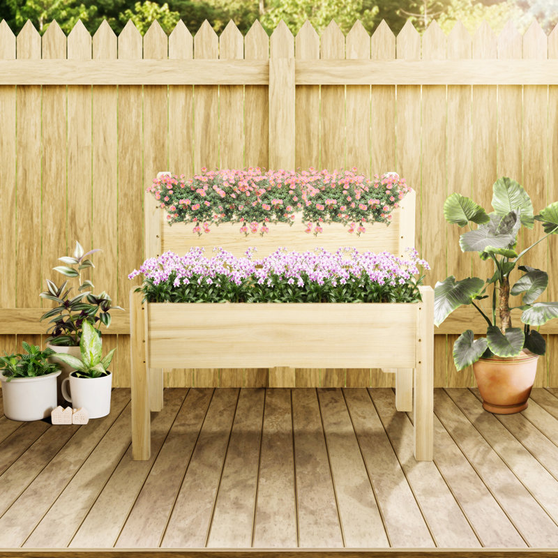 Outsunny 34"X34"X28" Raised Garden Bed