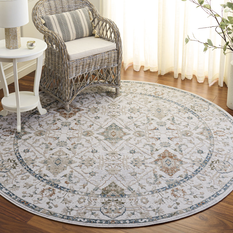Maven Performance Oriental Indoor Rug, Round 6'7"