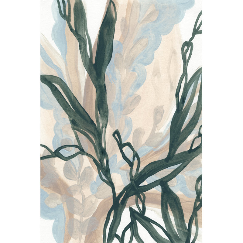 Seaweed Drift I - Wrapped Canvas Painting, 122 cm H x 81 cm W, Black Floater Framed